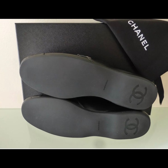 NIB CHANEL Loafers dress SHOES w/dust bag sz 38 Italy AUTHENTIC - Picture 10 of 11